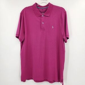 Tailor Byrd Short Sleeve Polo Shirt Mens Size Large Magenta Golf Casual